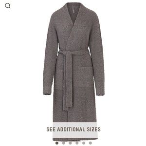 SKIMS cozy knit robe S/M in smoke